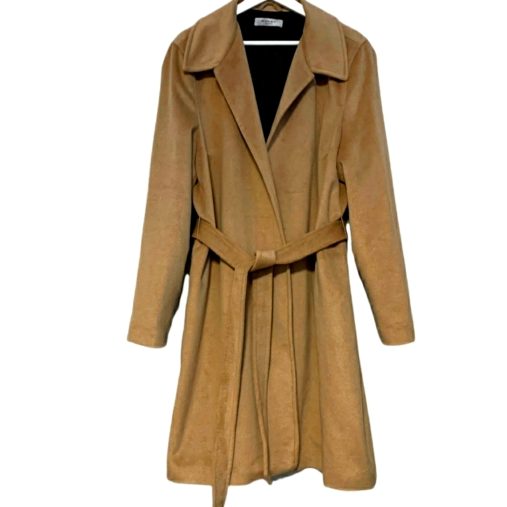 Brian Bailey Wrap Coat in Tan